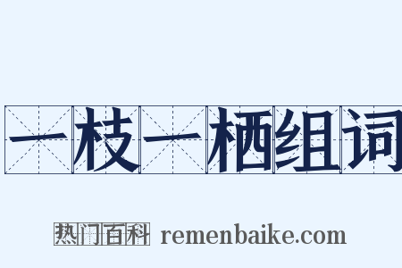 一枝一栖组词是什么意思的图片